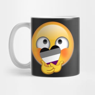 Asexual Shy Heart Emoji Mug